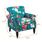 Poltrona Clássica com Tachas Decorativas e Assento com Molas Ensacadas