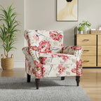 Poltrona Clássica com Tachas Decorativas e Assento com Molas Ensacadas