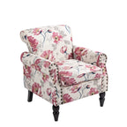 Poltrona Clássica com Tachas Decorativas e Assento com Molas Ensacadas