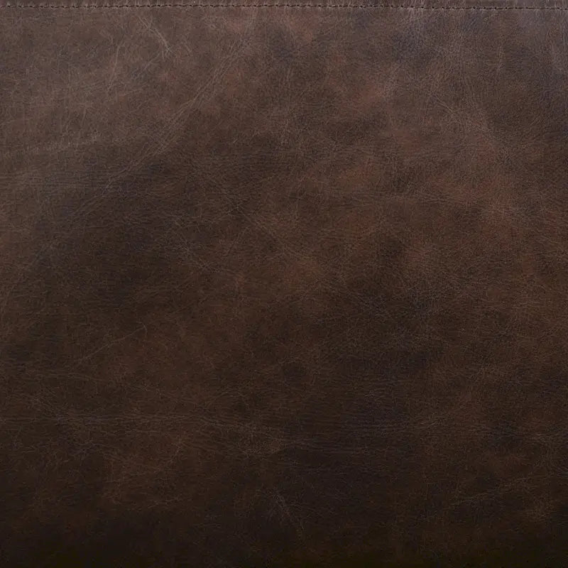 Full Grain Italian Leather Ottoman with Feather Down Padding