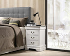 Wood 3 Drawer Nightstand