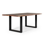 Mesa de Jantar de Madeira de Borda Viva Moderna