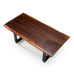 Mesa de Jantar de Madeira de Borda Viva Moderna