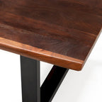 Mesa de Jantar de Madeira de Borda Viva Moderna
