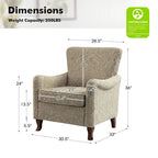 Poltrona Wingback Floral Campestre com Estrutura em Madeira Maciça