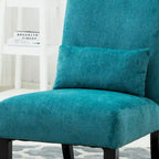 Poltrona de Realce em Chenille sem Braços com Almofada Lombar e Assento de Espuma
