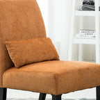 Poltrona de Realce em Chenille sem Braços com Almofada Lombar e Assento de Espuma