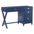 Secretária para Escritório Doméstico com Armazenamento Lateral, 4 Gavetas, 122 cm