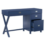 Secretária para Escritório Doméstico com Armazenamento Lateral, 4 Gavetas, 122 cm