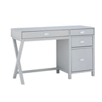 Secretária para Escritório Doméstico com Armazenamento Lateral, 4 Gavetas, 122 cm