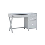 Secretária para Escritório Doméstico com Armazenamento Lateral, 4 Gavetas, 122 cm