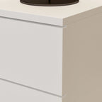 Mesa de Cabeceira Moderna com 2 Gavetas e Pernas Metálicas para Quarto