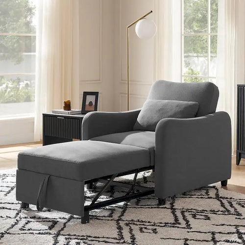 Cadeira-Cama Convertível 4 em 1 com Cama Extensível e Espuma