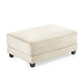 Oversized Corduroy Ottoman with Taper Legs for Living Room