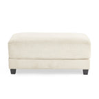 Puf de Cordelete Oversized com Pernas Cónicas para Sala de Estar