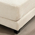 Puf de Cordelete Oversized com Pernas Cónicas para Sala de Estar