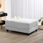 Puf de Cordelete Oversized com Pernas Cónicas para Sala de Estar