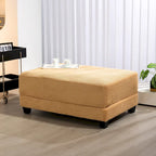 Puf de Cordelete Oversized com Pernas Cónicas para Sala de Estar