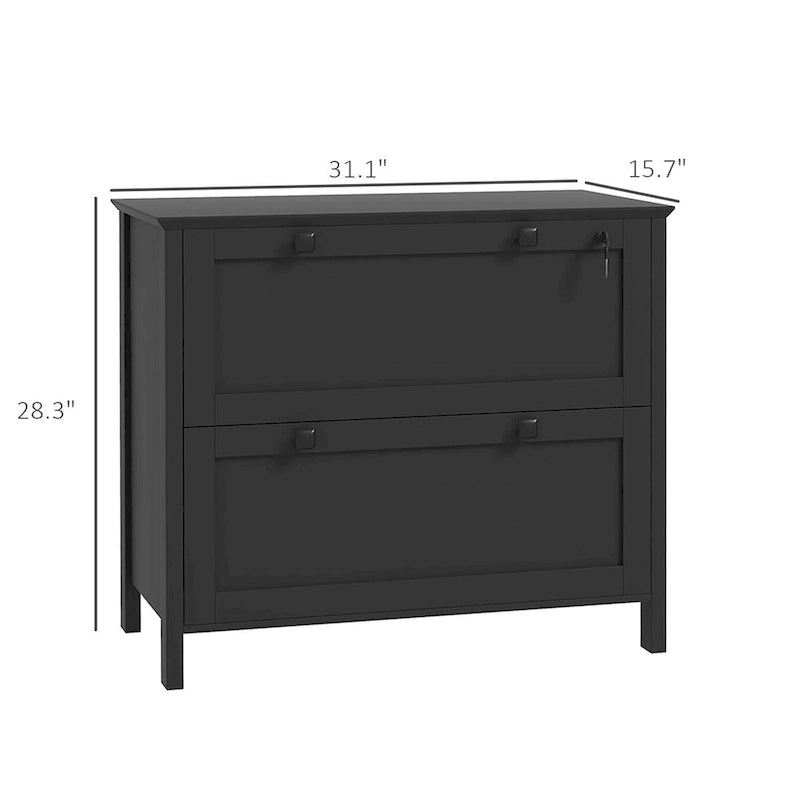 2-Drawer Lateral File Cabinet with Lock for Home Office