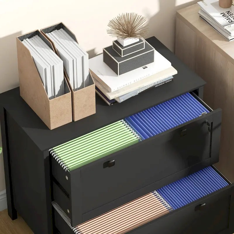 2-Drawer Lateral File Cabinet with Lock for Home Office