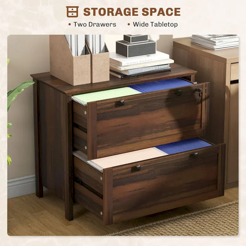 2-Drawer Lateral File Cabinet with Lock for Home Office