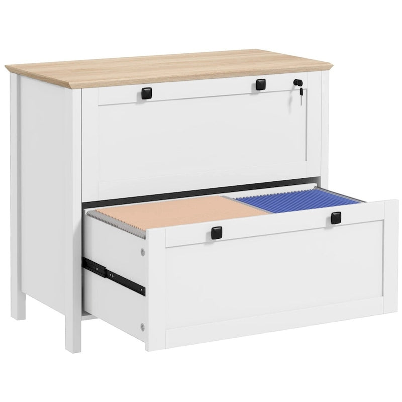 2-Drawer Lateral File Cabinet with Lock for Home Office
