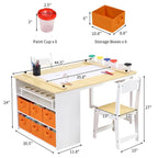 Mesa de Arte e Desenho para Crianças com Grande Armazenamento