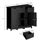 Aparador Buffet com 3 Gavetas e Portas
