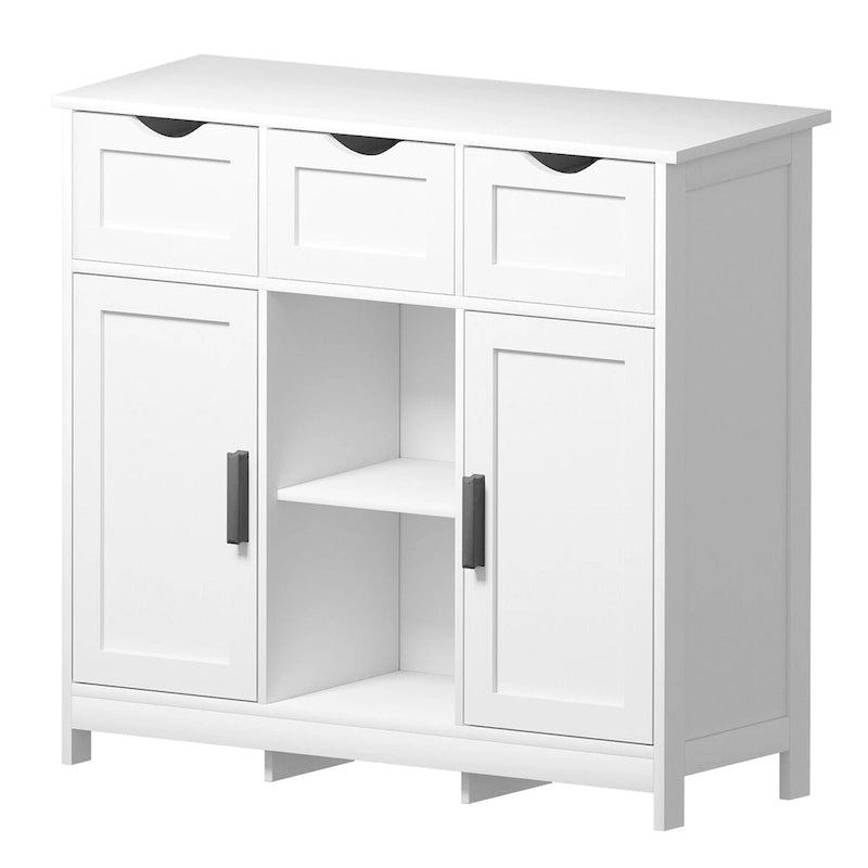 Buffet Sideboard Coffee Bar Cabinet with 3 Drawers and Doors